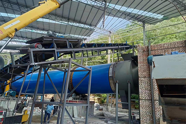 陜西咸陽煤泥烘干機(jī)械項(xiàng)目安裝現(xiàn)場