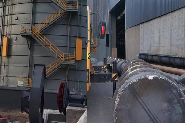 礦渣烘干機安裝實拍現場