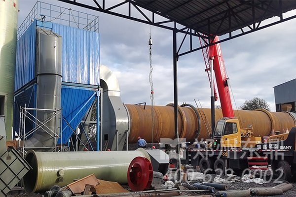 山西大型煤泥烘干機項目安裝現場