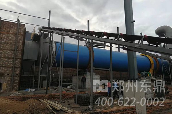 山西利森煤泥烘干機設備安裝現場