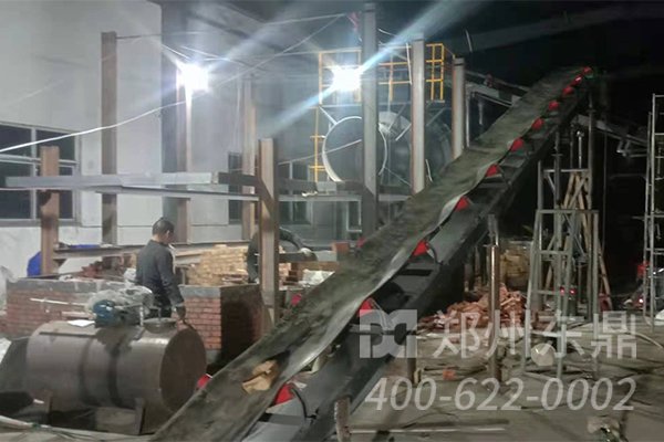 污泥烘干機生產(chǎn)線安裝現(xiàn)場