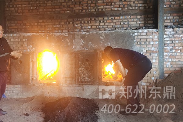 內蒙古煤泥烘干機項目點火試機運行現場