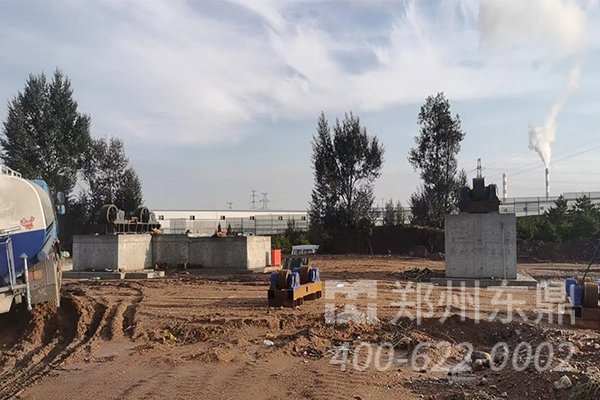 山西大同煤泥烘干機基礎項目施工現場