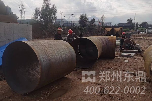山西大同煤泥烘干機安裝現場實拍